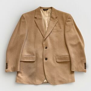 Jos A Bank Blazer Mens 40S Beige 100% Camel Hair 2 Button Sports Coat Split Tail
